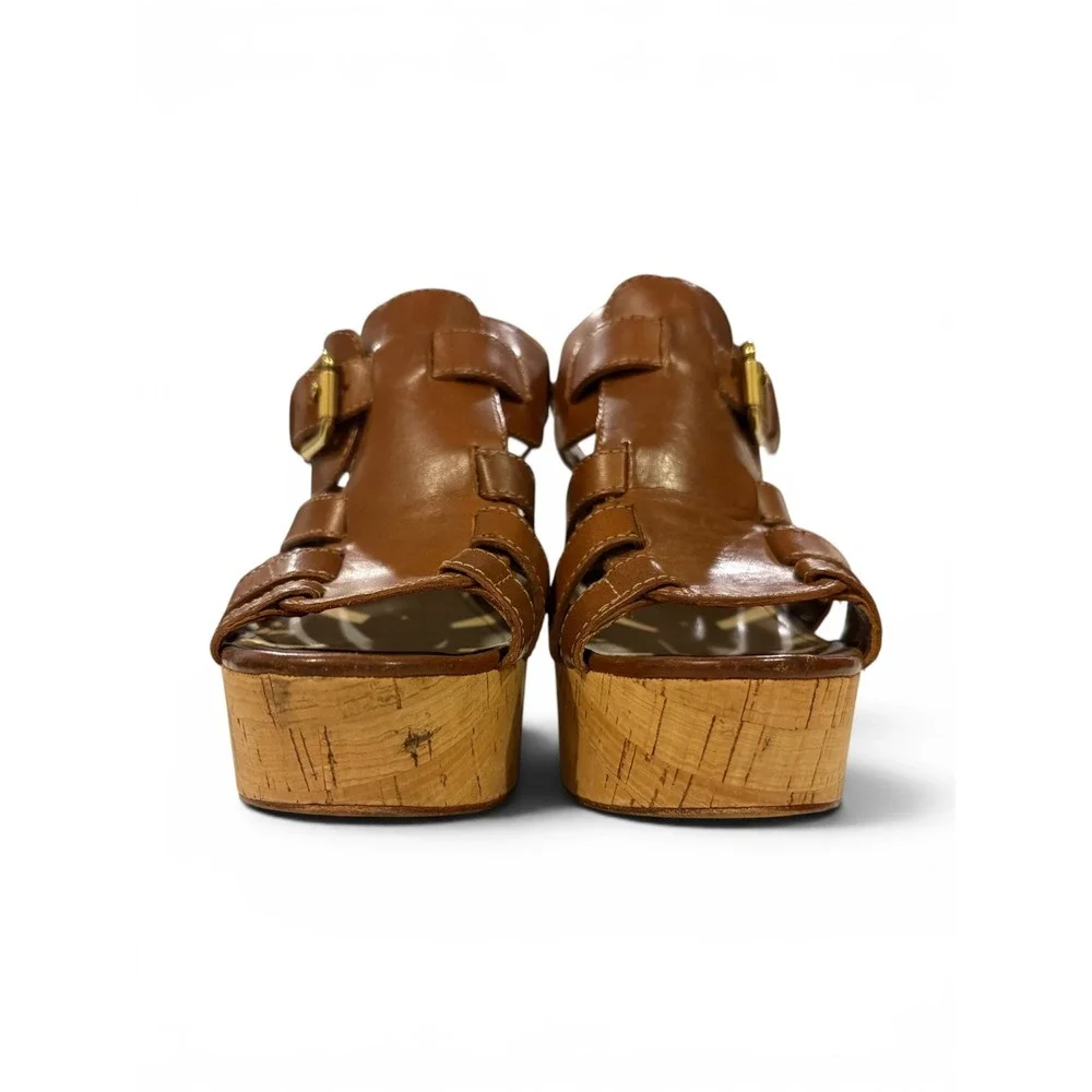 Coach Wedges Size 7.5 - Cork Platform Wedges In Brown Y2K Vibes
